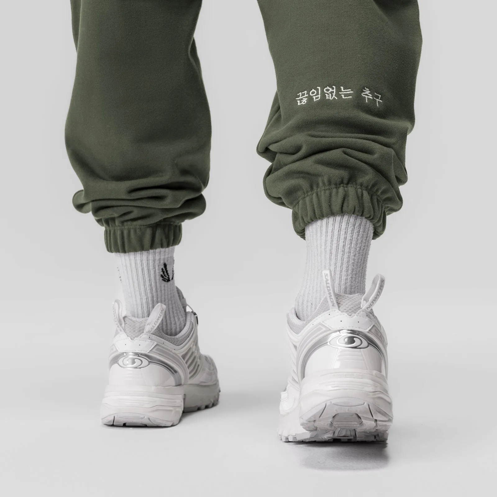 0655. Tech-Terry™ Oversized Sweats - Olive "Emblem"