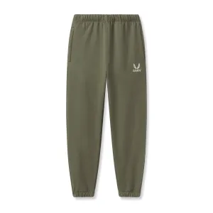 0655. Tech-Terry™ Oversized Sweats - Olive "Emblem"