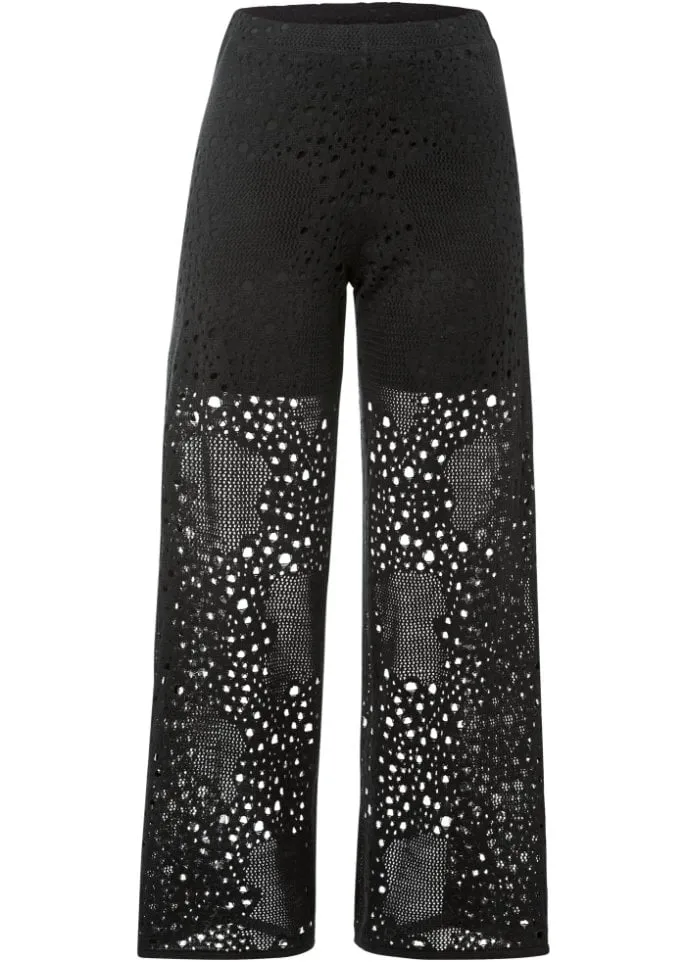 Bodyflirt knitted trousers, black