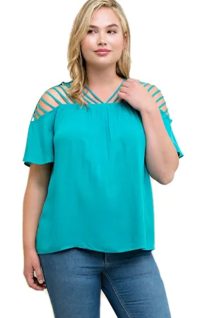 Bohemian Strappy Top, Jade