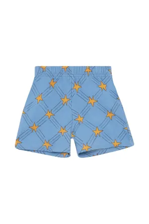 Bonds Kids Soft Threads Short - Starlit Check Blue