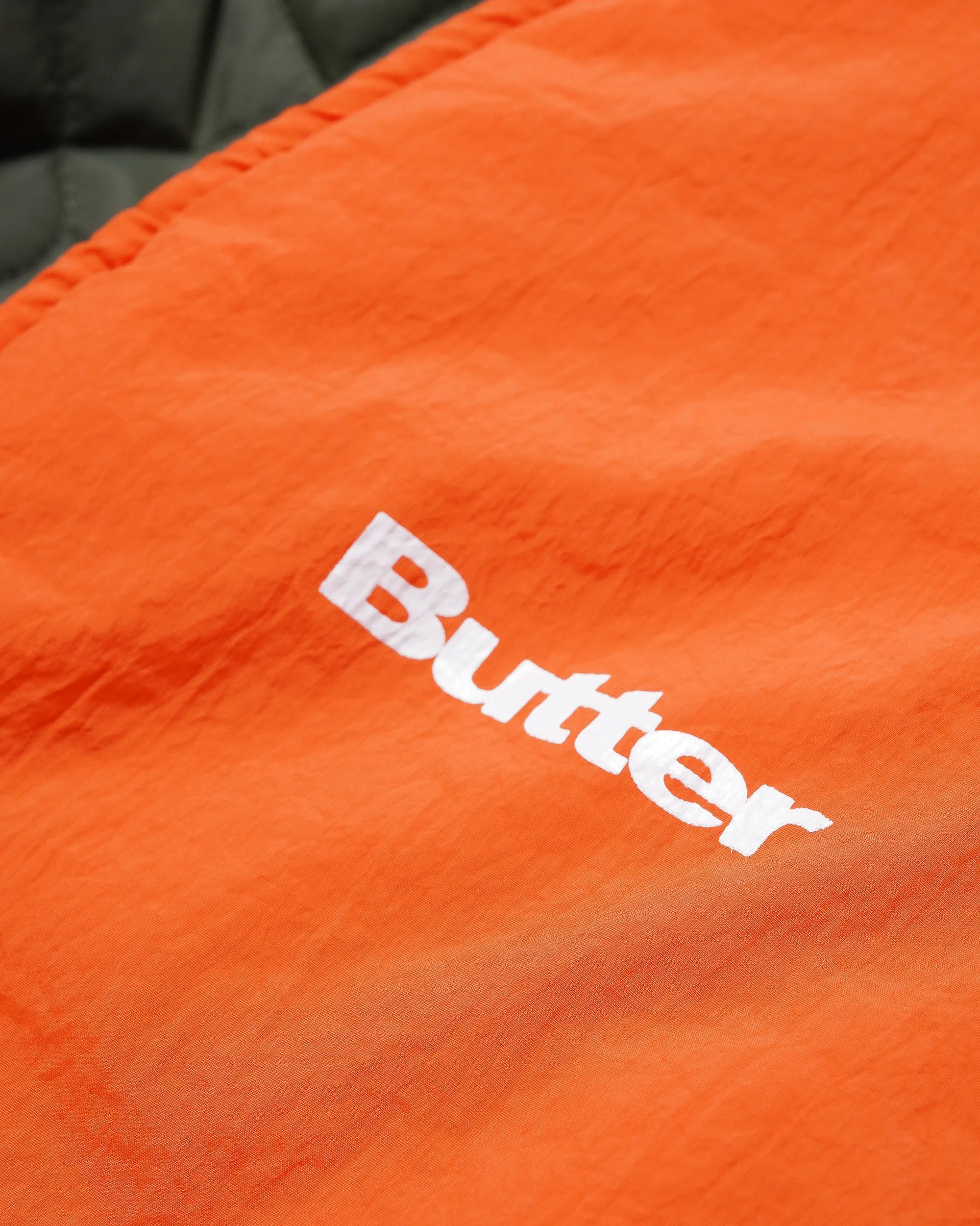 Butter Chainlink Reversible Puffer Vest Army/Orange