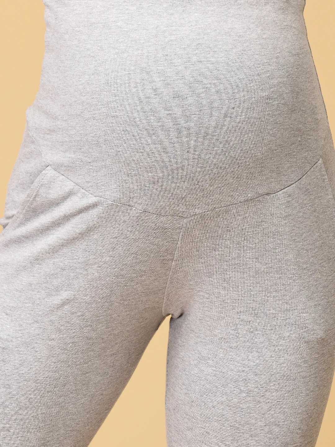 Comfy Maternity Joggers Light Grey