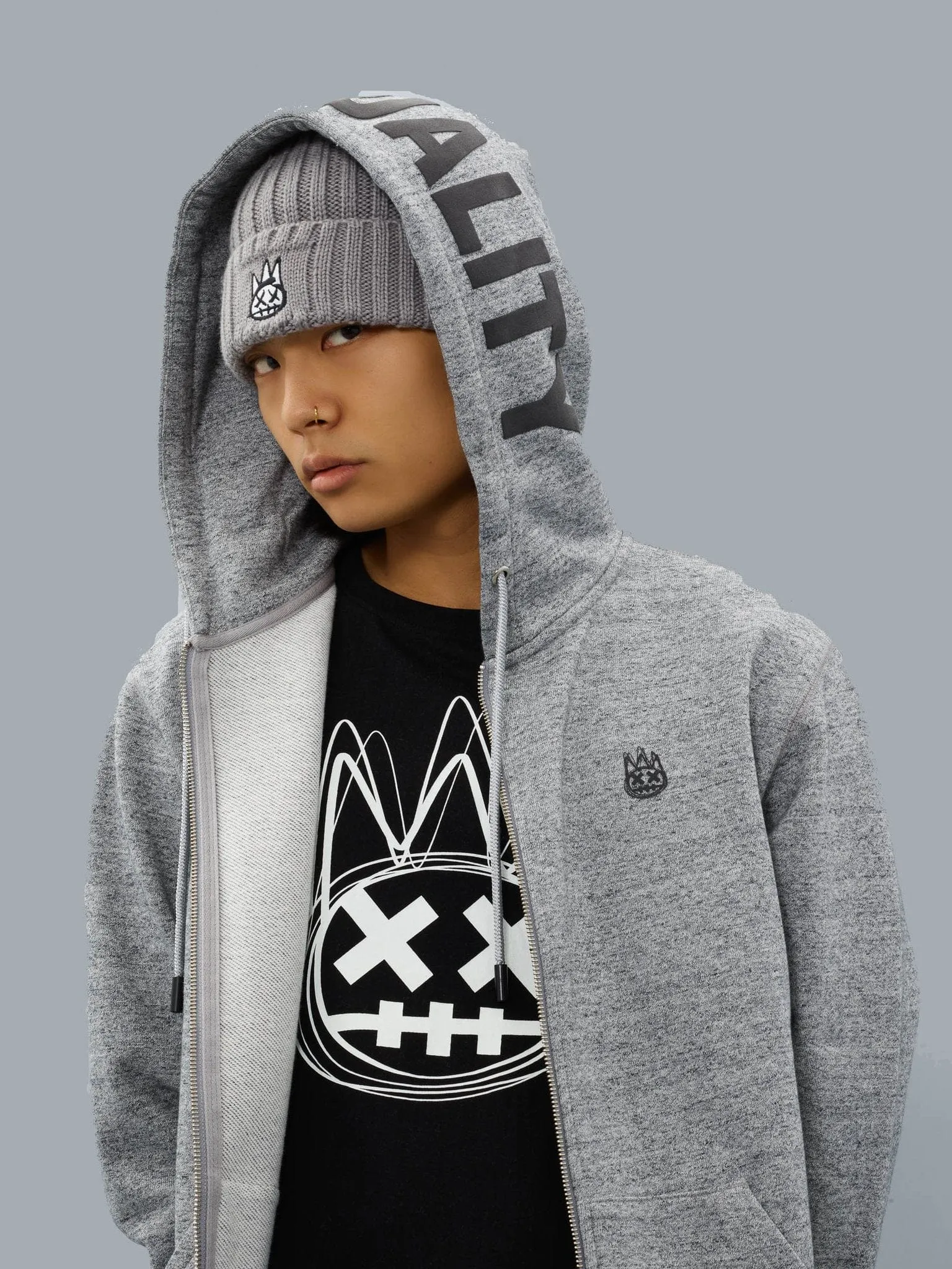 Cult Of Individuality - "Zip Hoody" (Heather Grey) - Cotton Full Zip