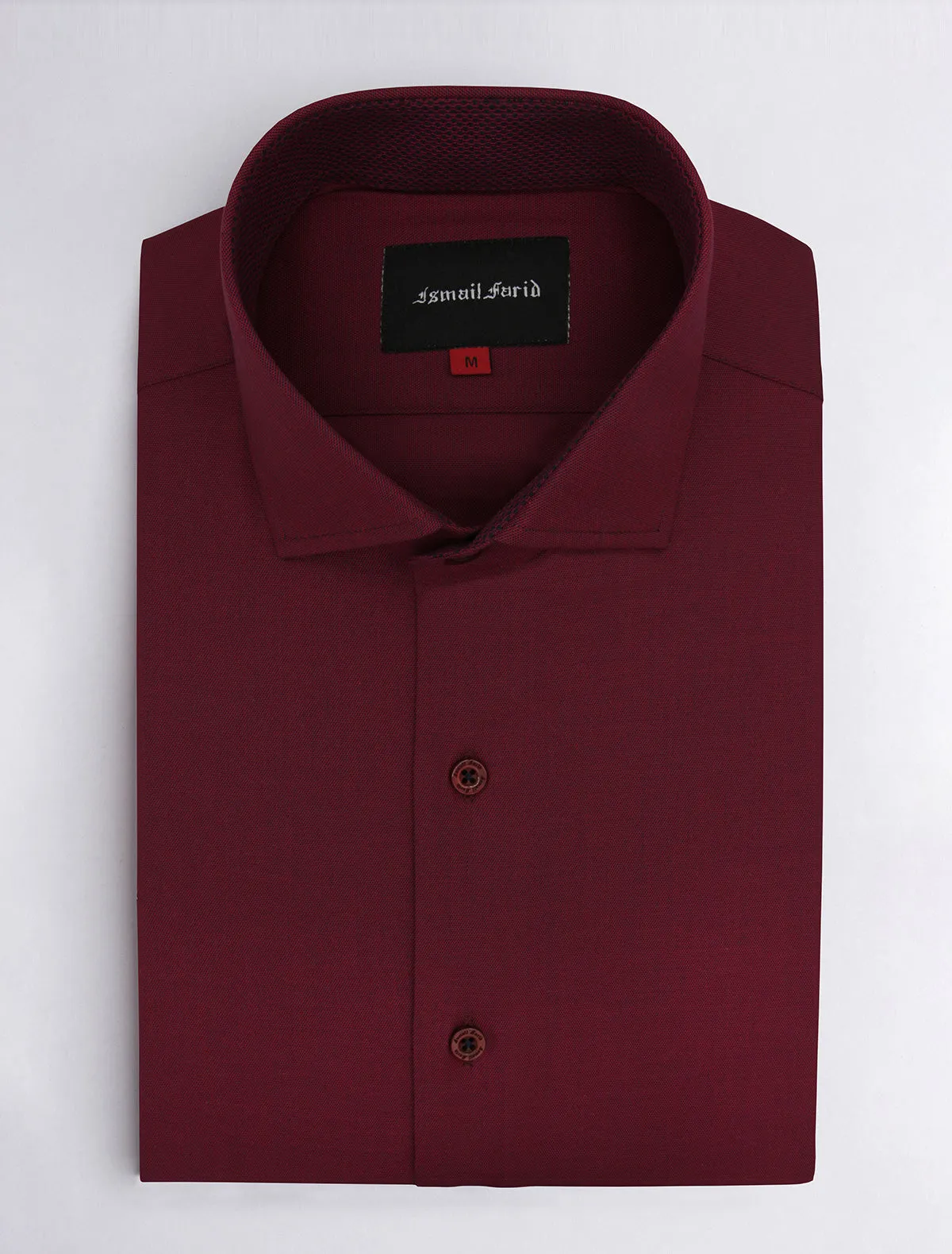 Dark Maroon Oxford shirt mesh details