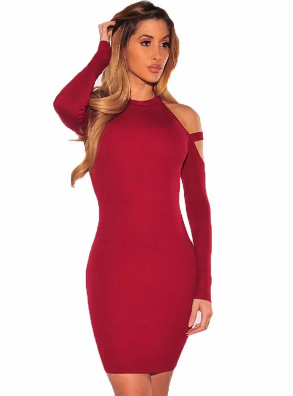 Elegant Long Sleeve Sheath Casual Slim Bodycon Party Club Dress