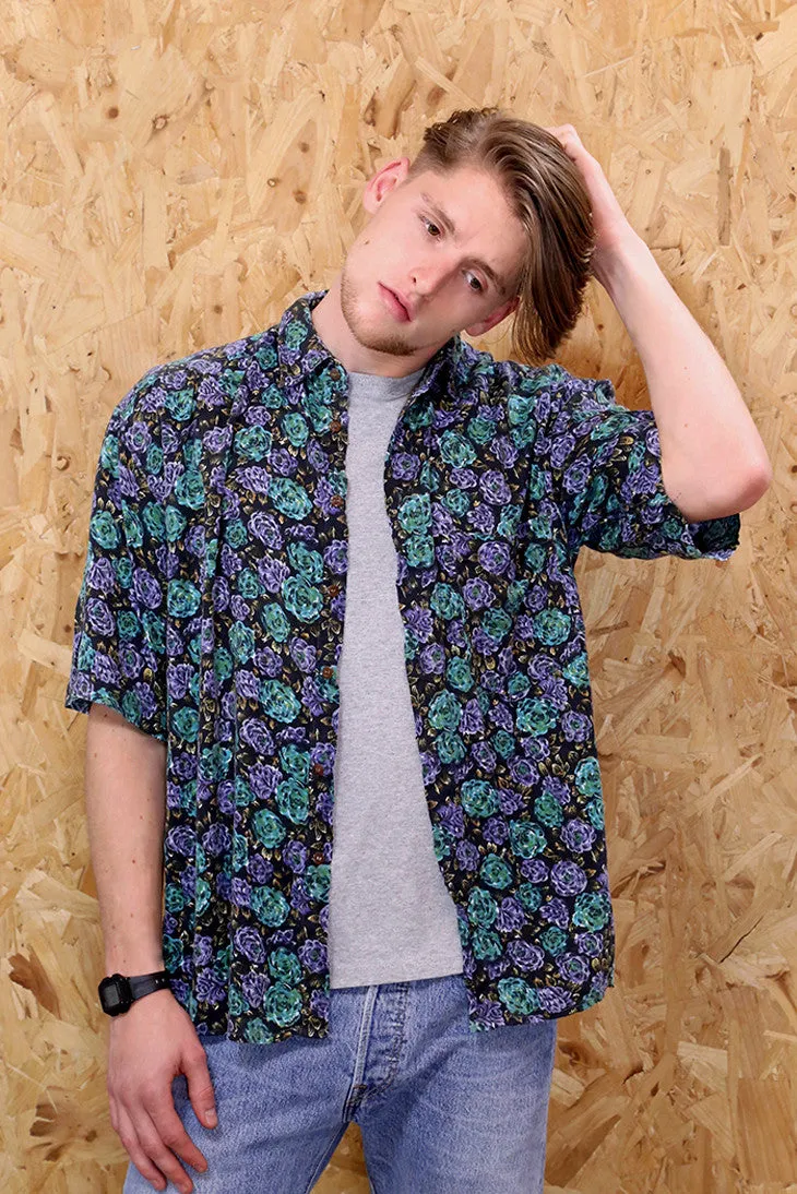 Forest Floral Short Sleeved Shirt