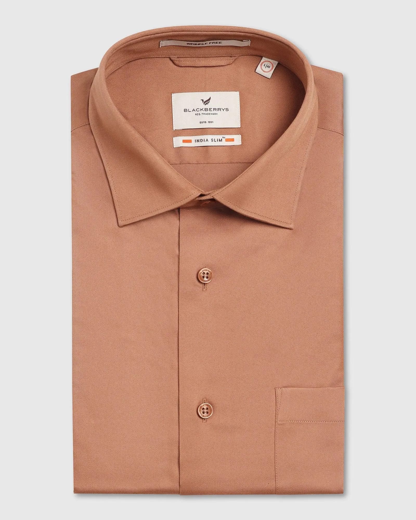 Formal Ochre Solid Shirt - Rolf