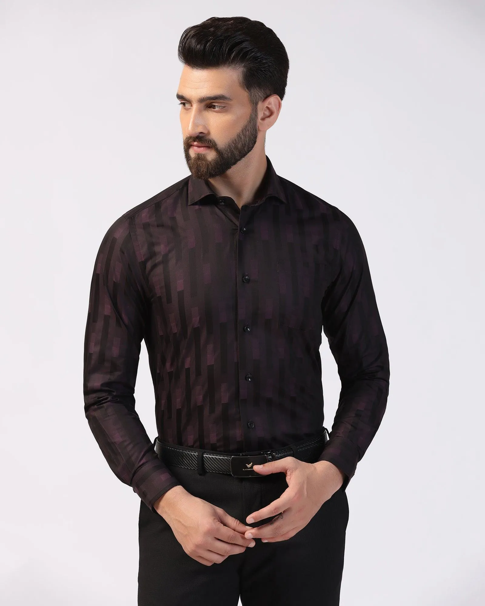 Formal Purple Printed Shirt - Jordan