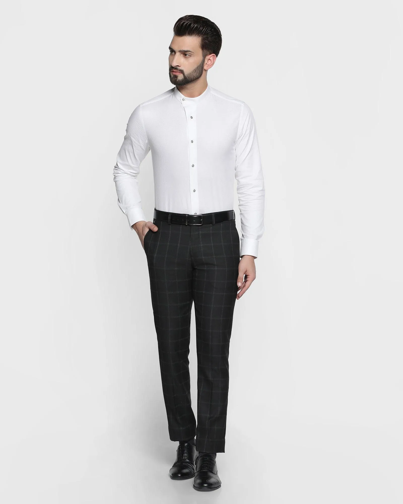 Formal White Textured Shirt - Chris