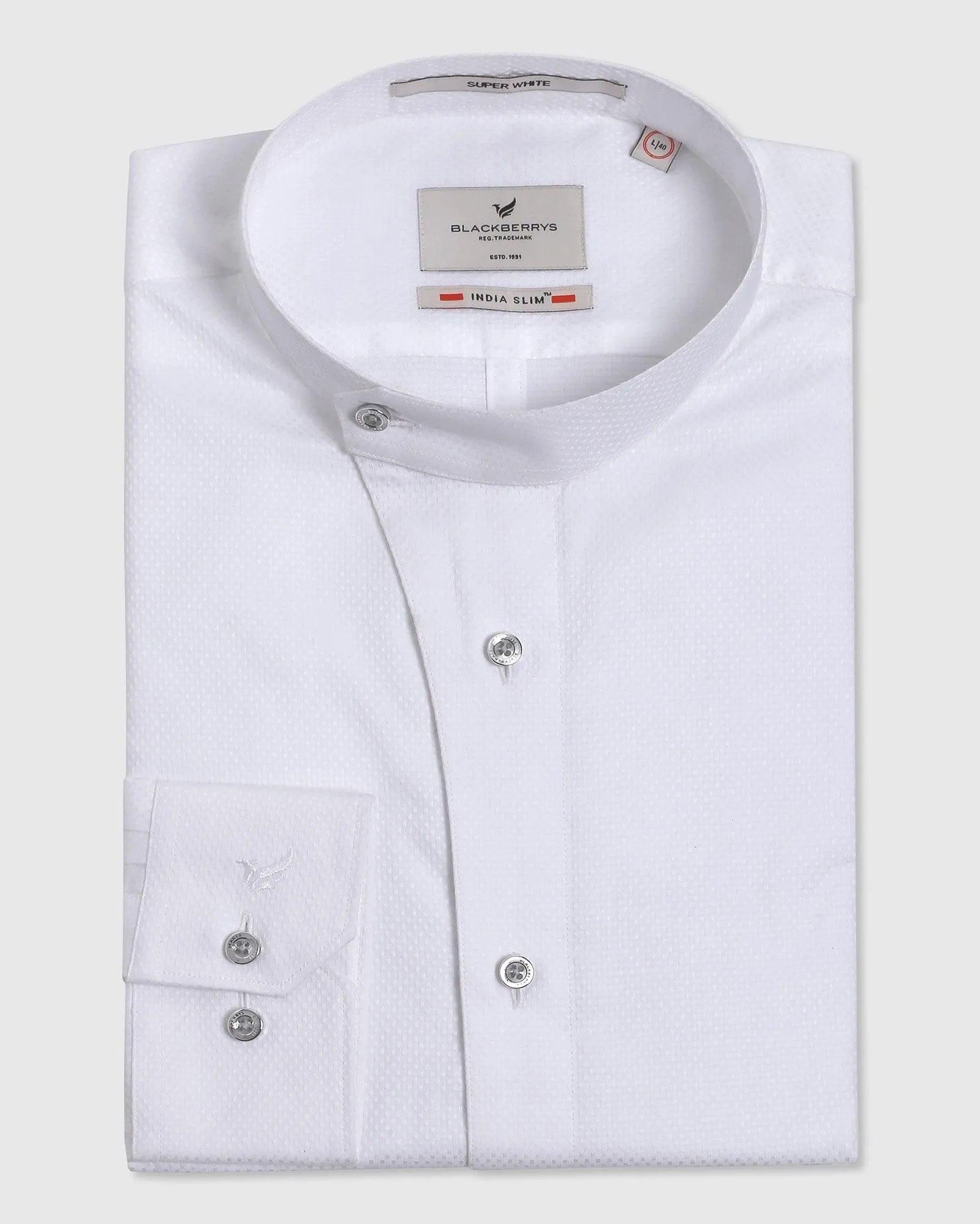 Formal White Textured Shirt - Chris