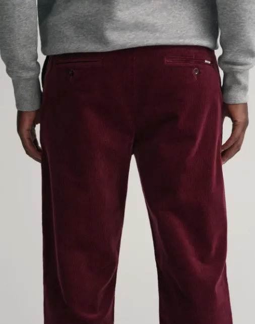 GANT - Regular Fit Cord Chinos, Red Shadow