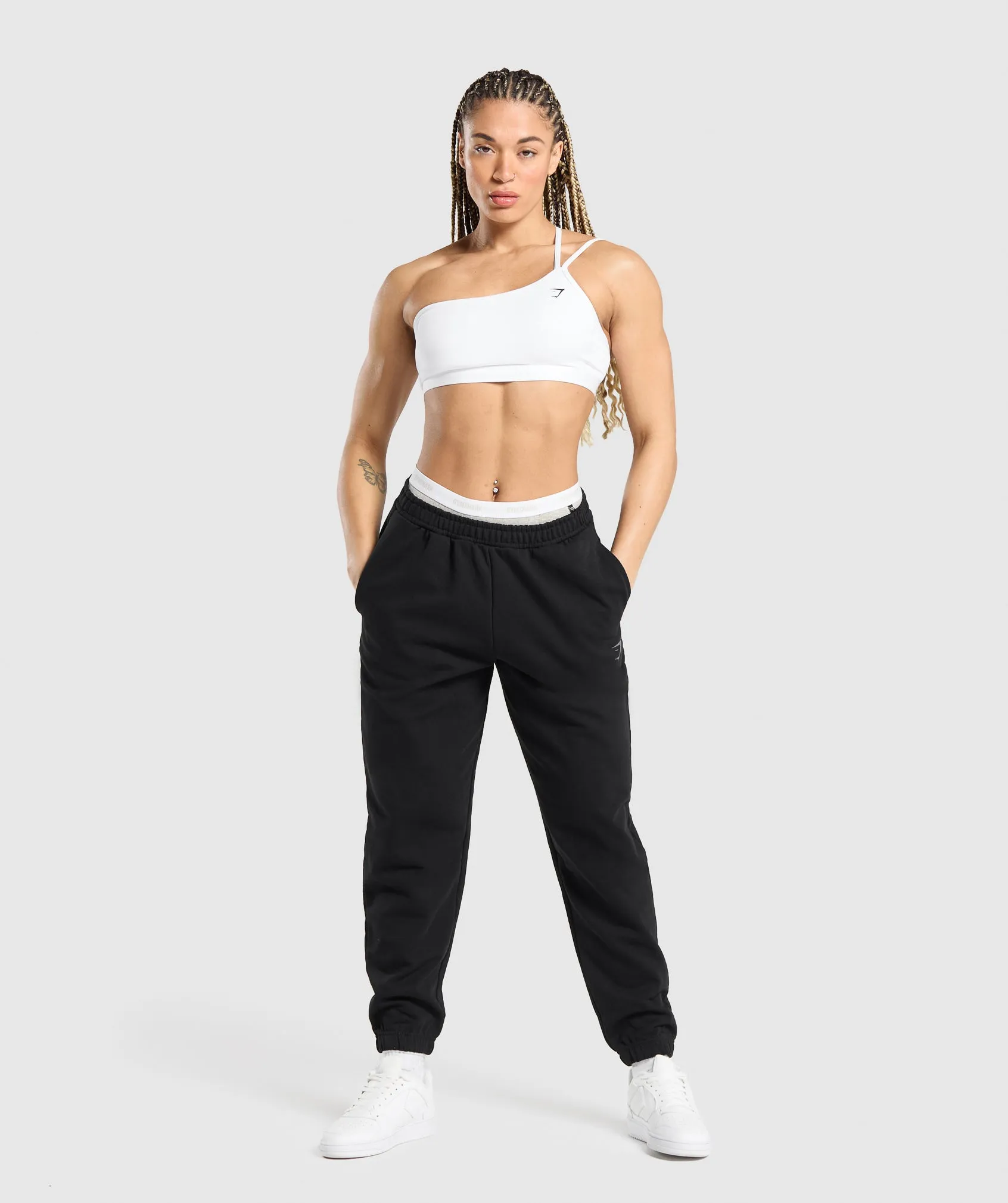 Gymshark Lifting Graphic Oversized Joggers - Black