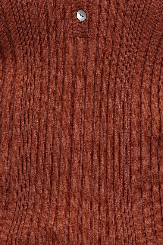 Hannah Rib Knit in rust