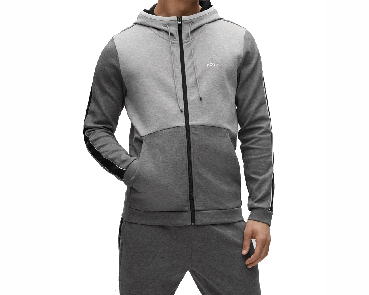 Hugo Boss 50477042 Saggy 1 Hooded Tracksuit Grey