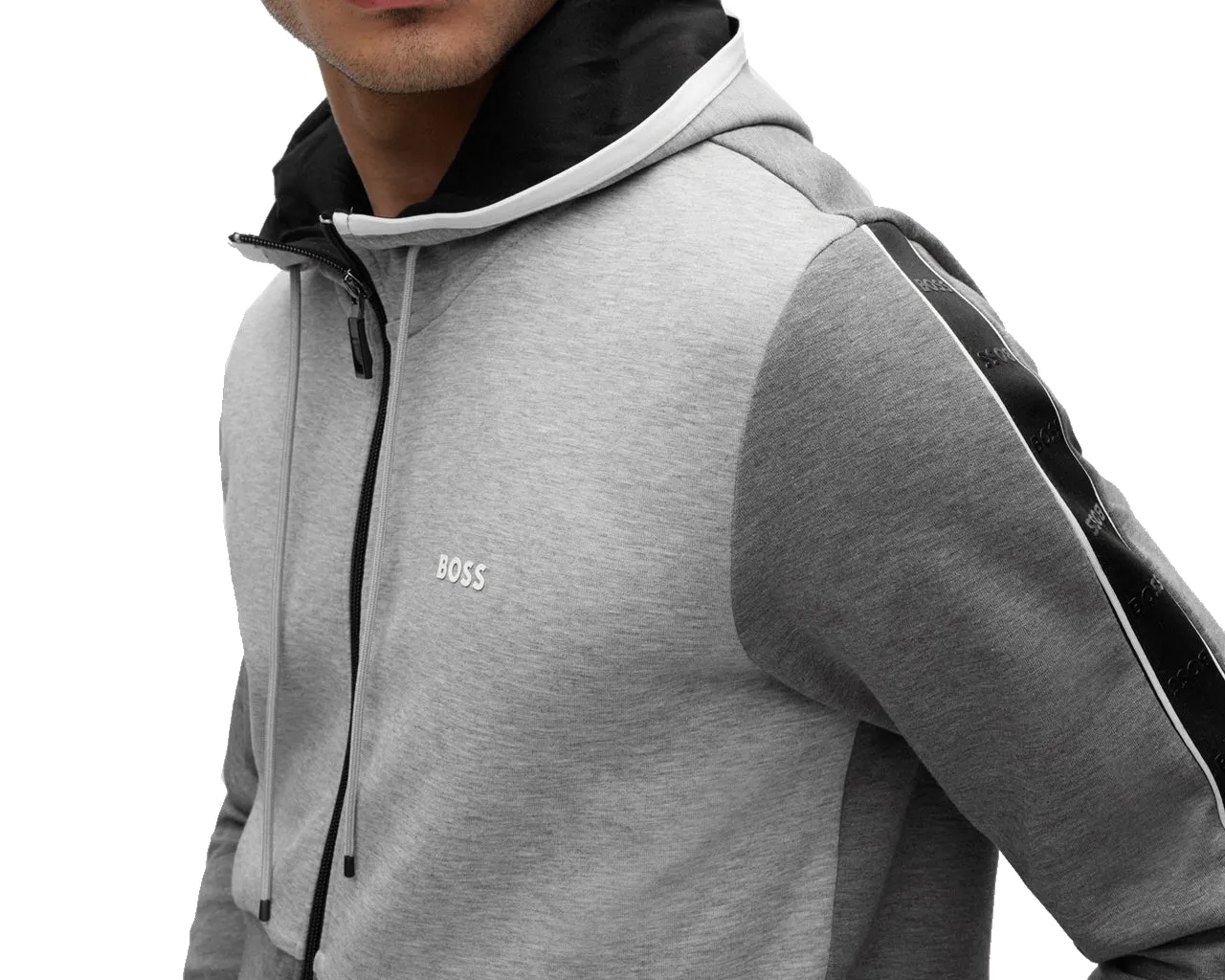 Hugo Boss 50477042 Saggy 1 Hooded Tracksuit Grey