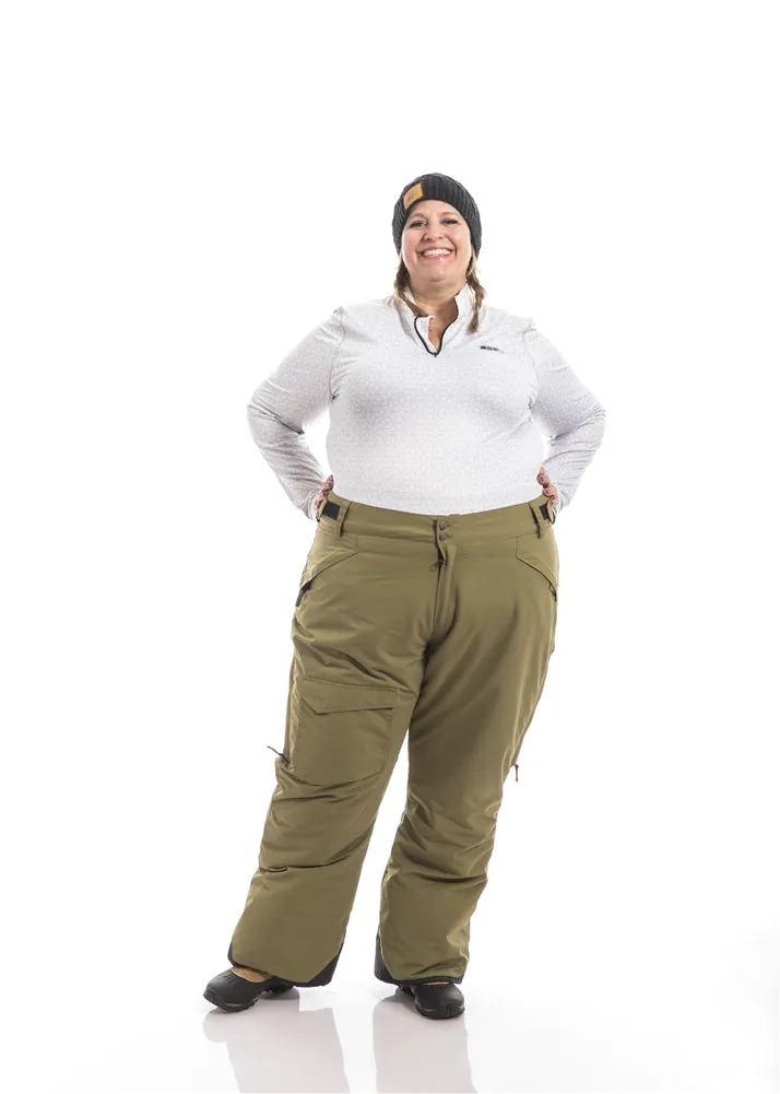 Insulated Plus Size Rider Pants | Olive