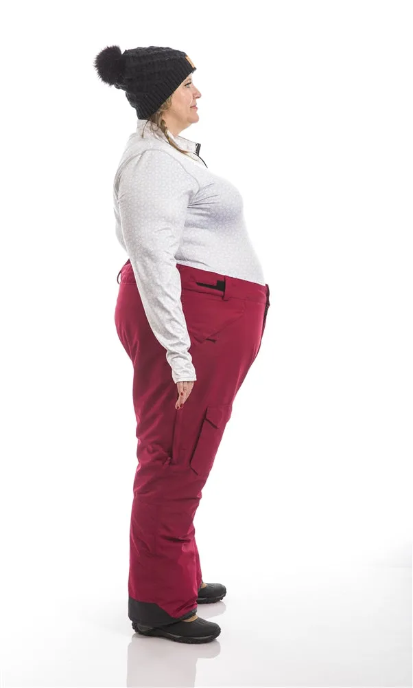 Insulated Plus Size Rider Pants | Wine