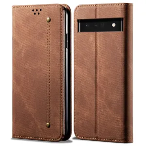 Jeans Google Pixel 6 Pro Flip case - Brown