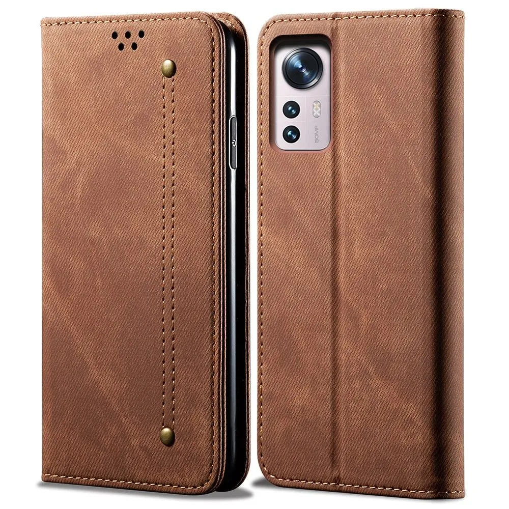 Jeans Xiaomi 12X / 12 Flip case - Brown