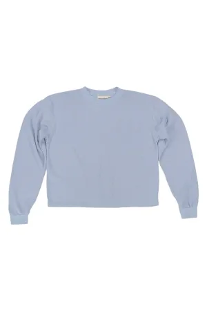 Jungmaven Cropped Long Sleeve Tee - Coastal Blue