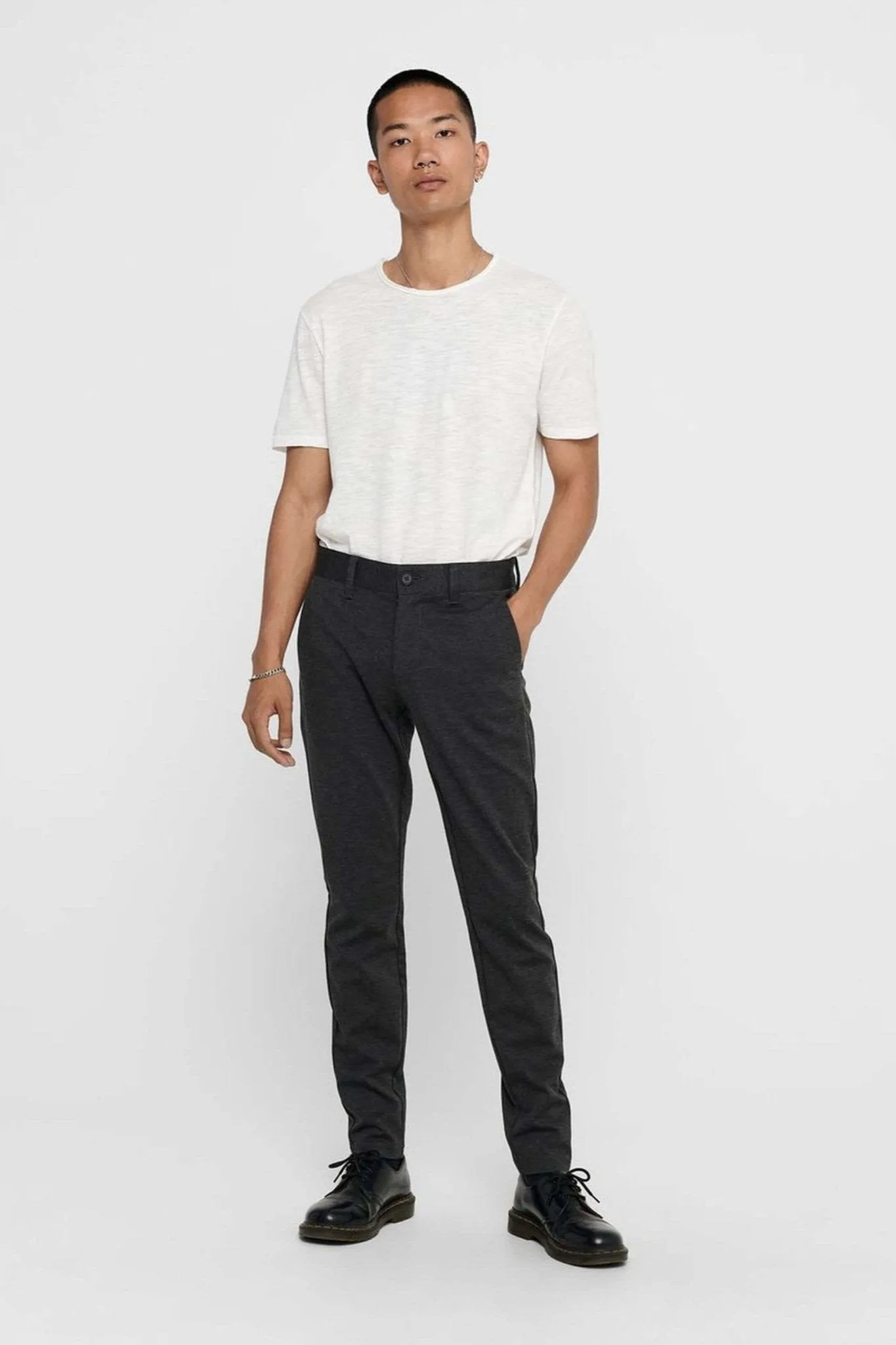 Mark Trousers - Dark Grey (stretch trousers)