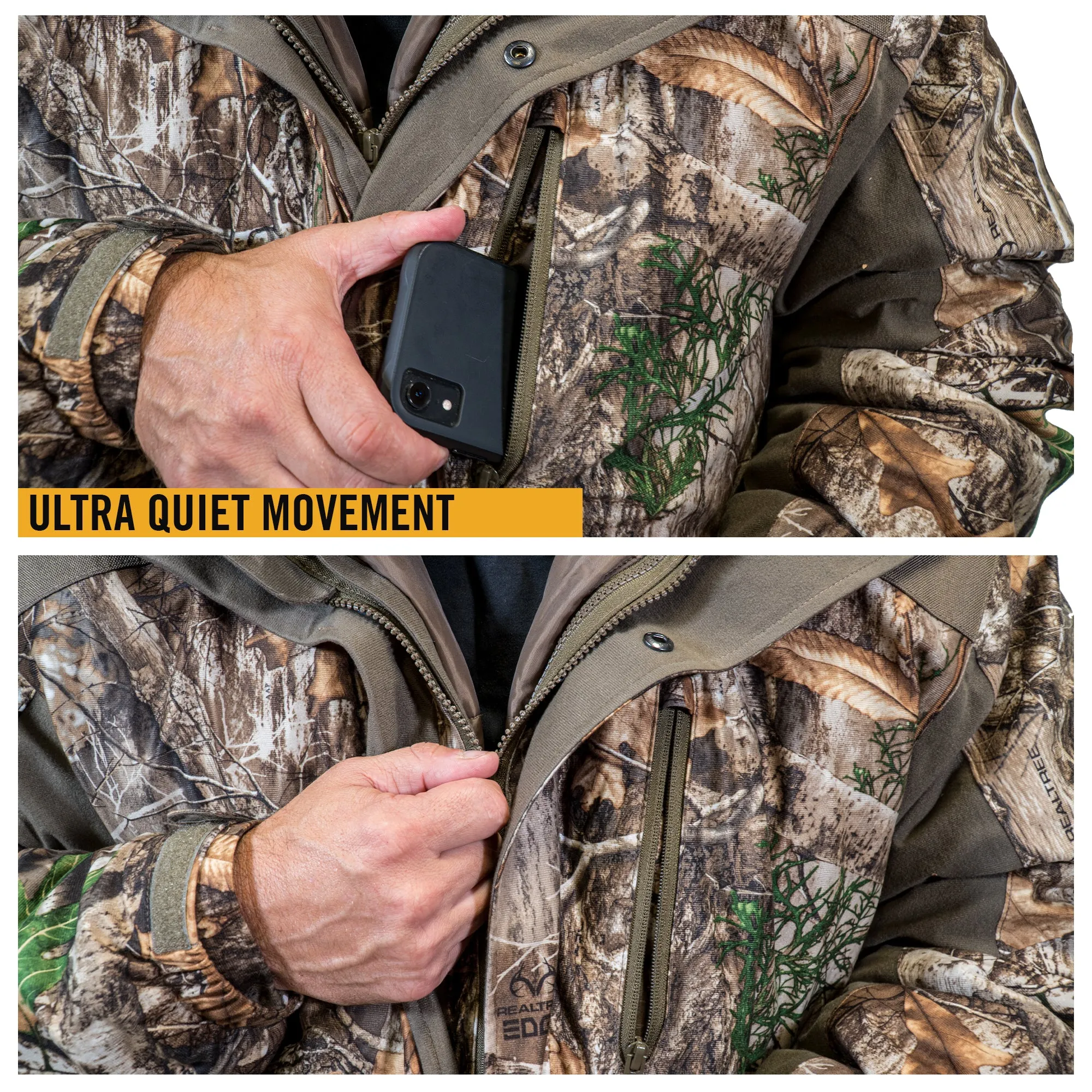 Men's 3 in 1 Insulated Camo Hunting Jacket