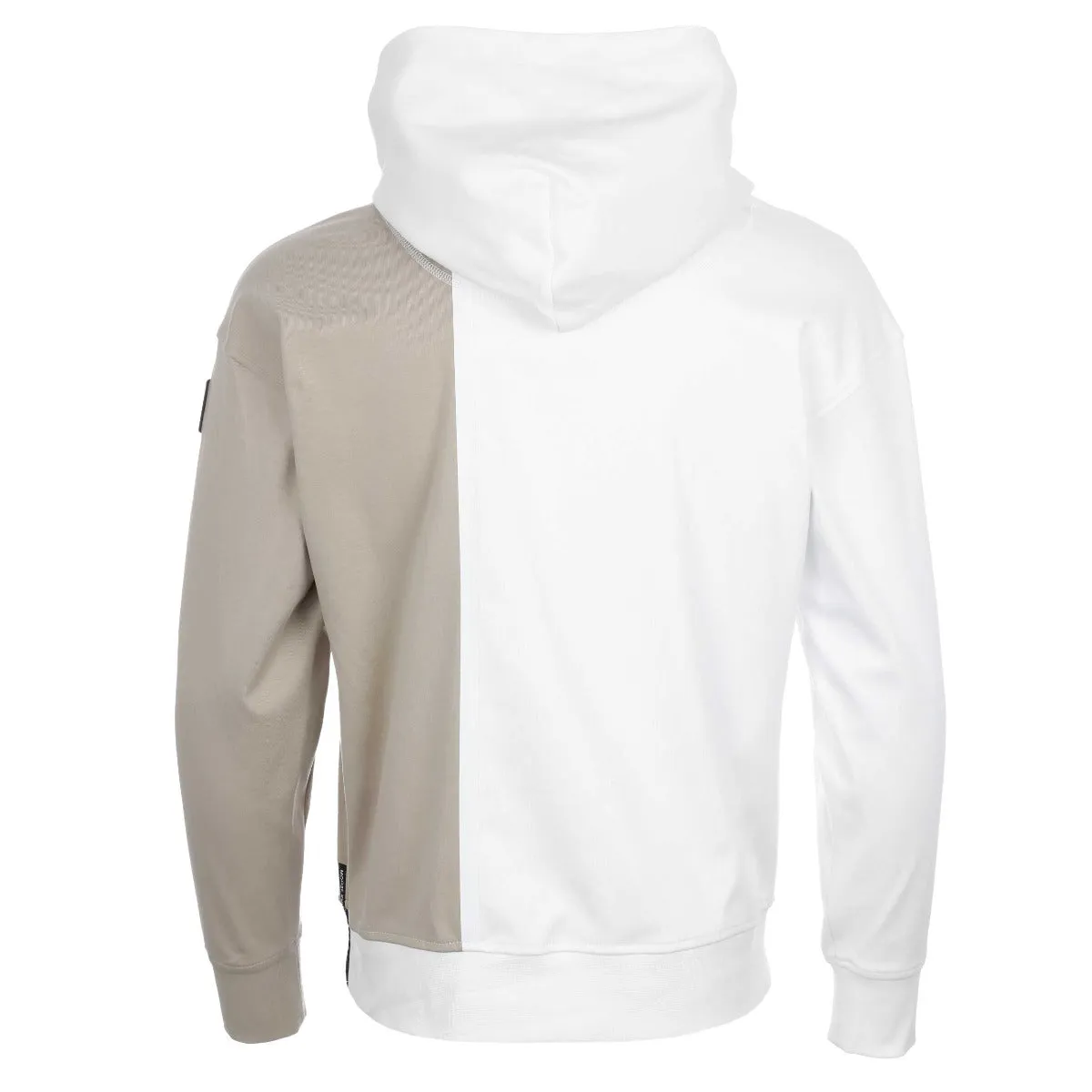 Moose Knuckles Vilano Hoody Sweat Top in White & Taupe