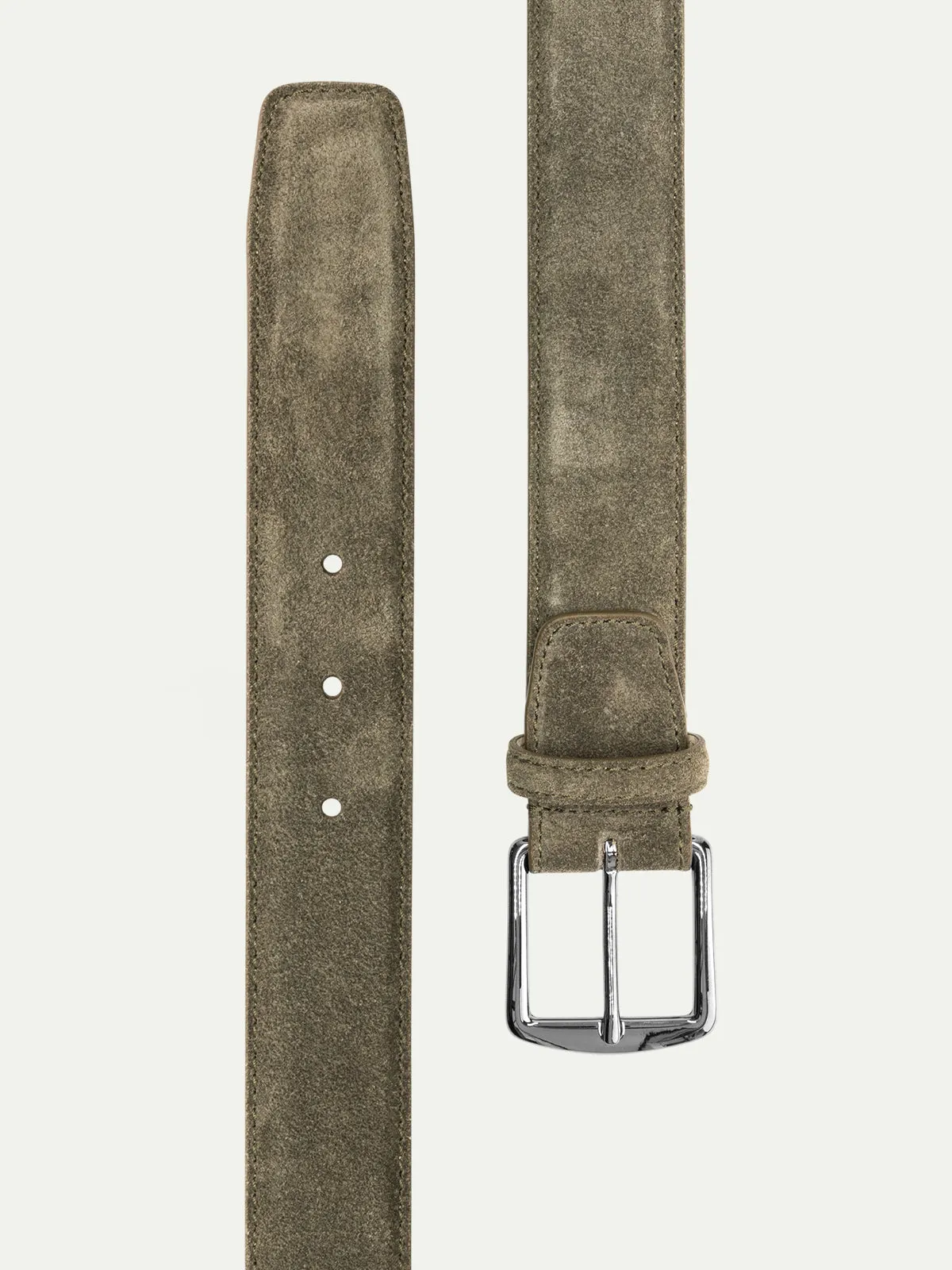 Olive Suede Leather Belt