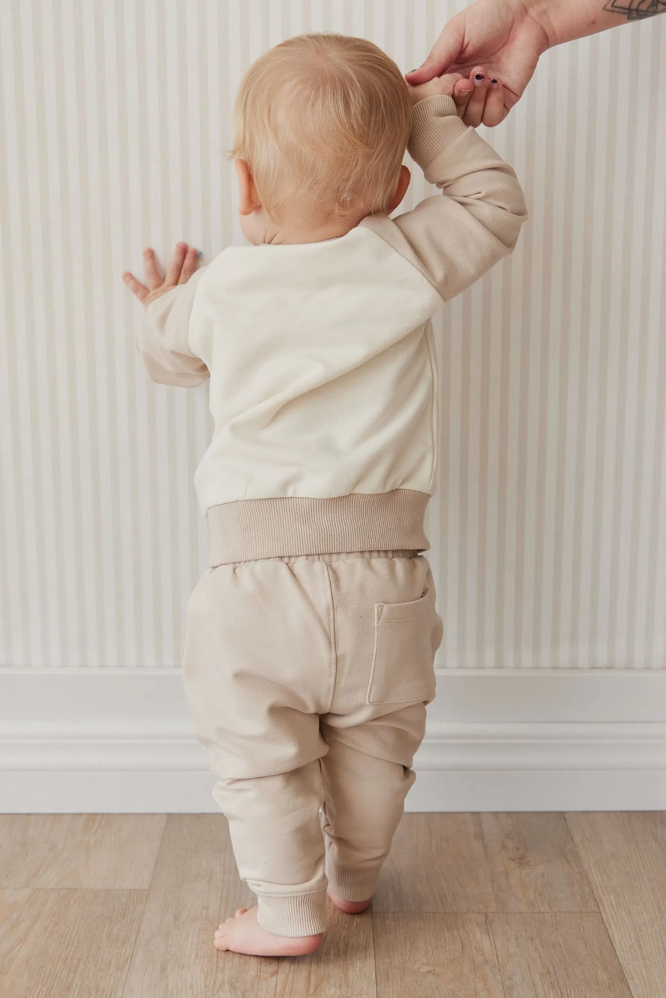 Organic Cotton Jalen Track Pant - Soft Sand