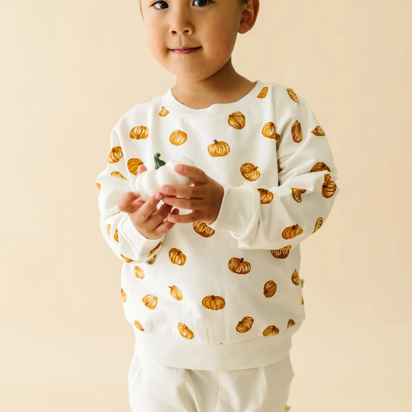 Organic Fleece Sweatshirt - Pumpkin