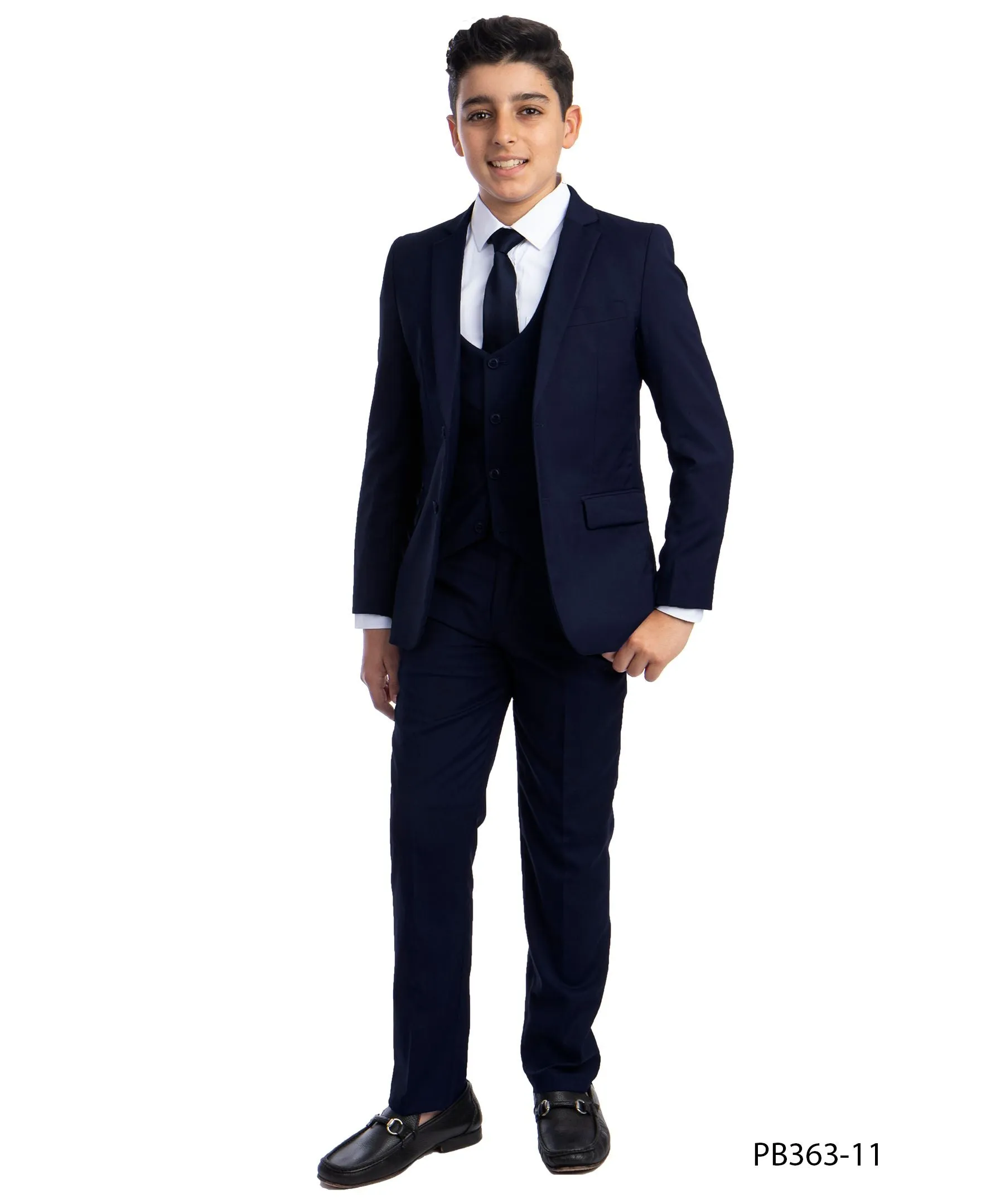 Perry Ellis Portfolio Solid 5-Piece Slim Fit Suit (Lil'Boys)