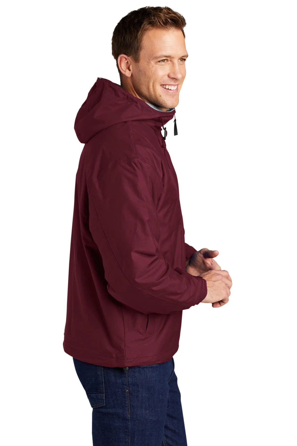 Port Authority Customized Team Jackets, Maroon/Light Oxford