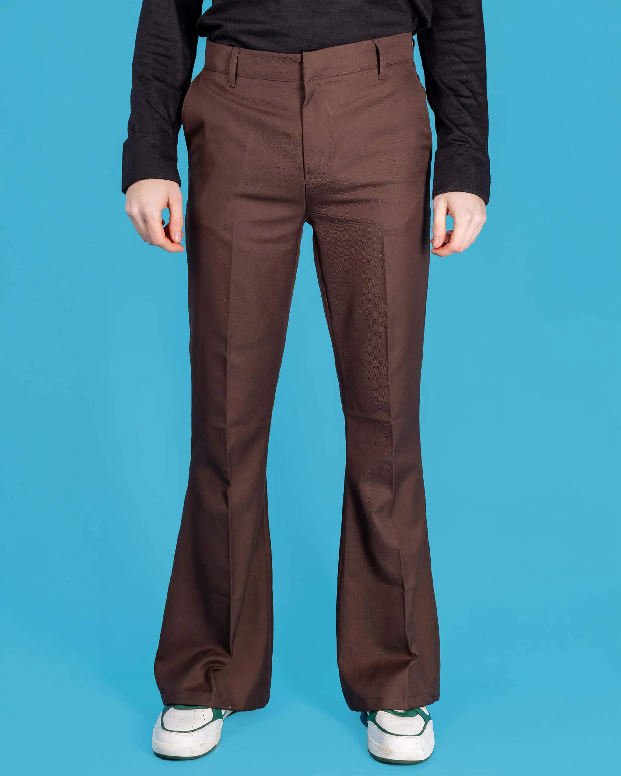 Presley Brown Bell Bottom Trouser Slacks