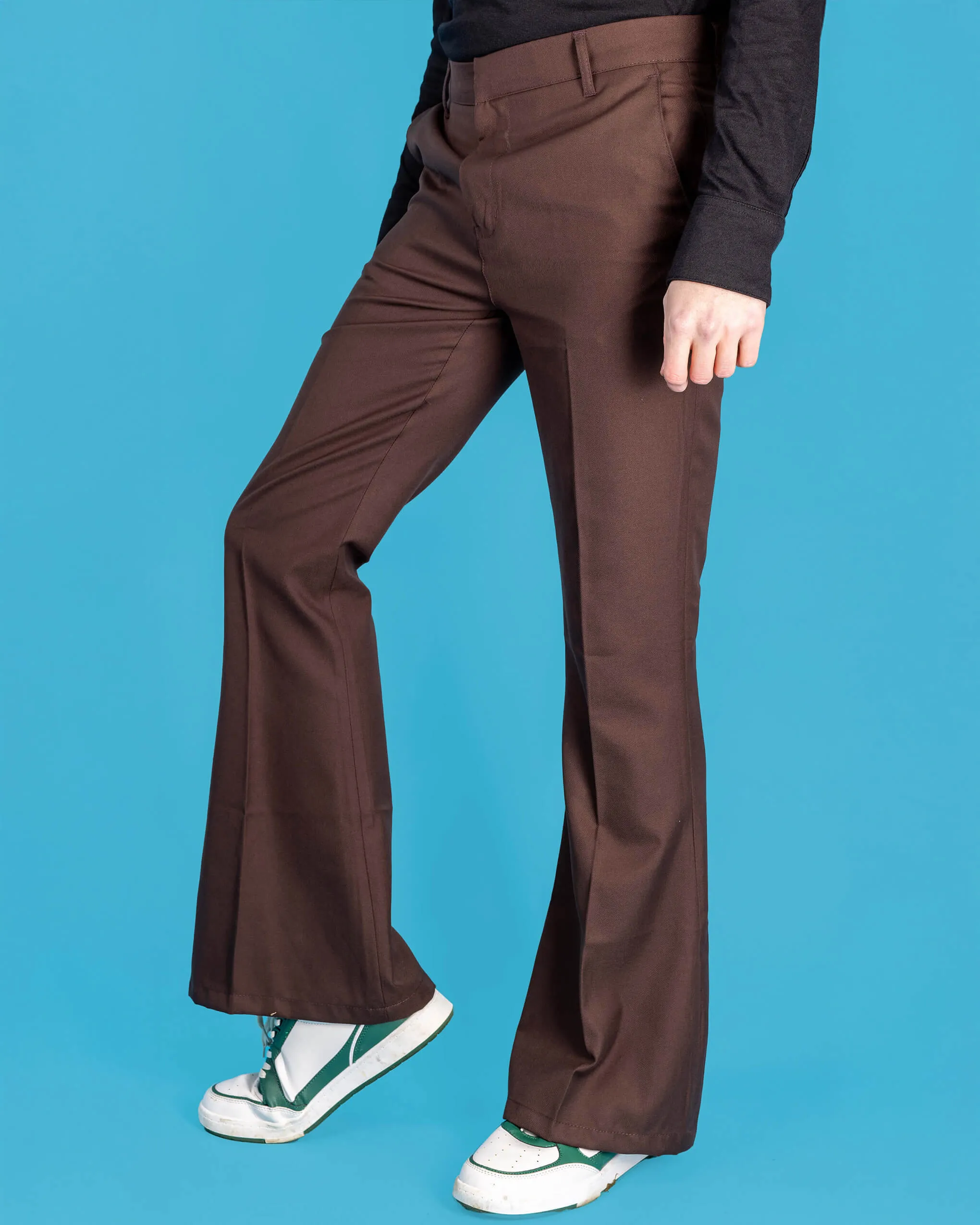 Presley Brown Bell Bottom Trouser Slacks