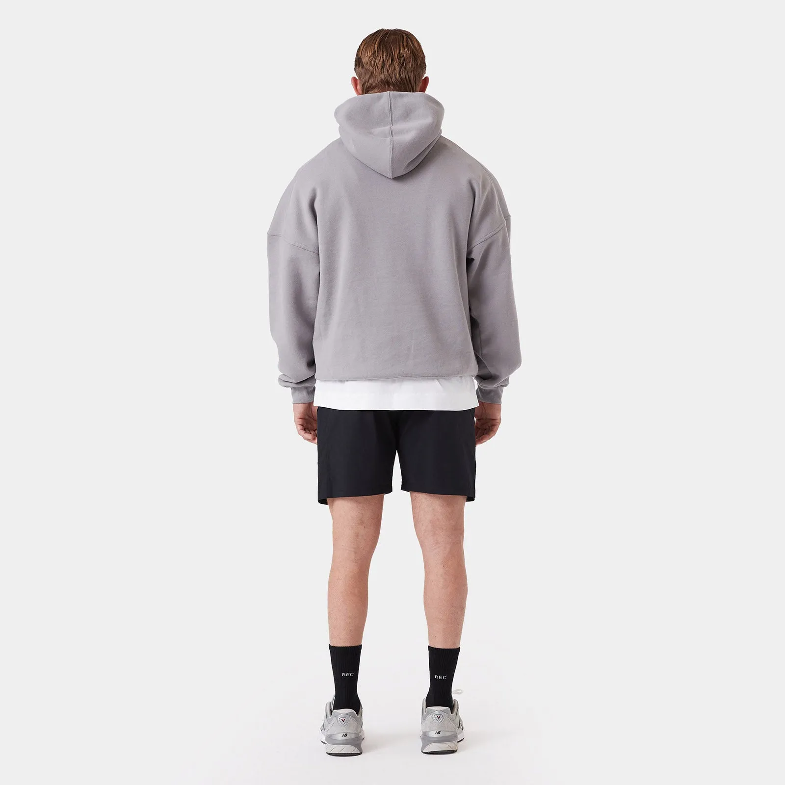 REC GEN - Mass Fleece Hood Chalk Grey