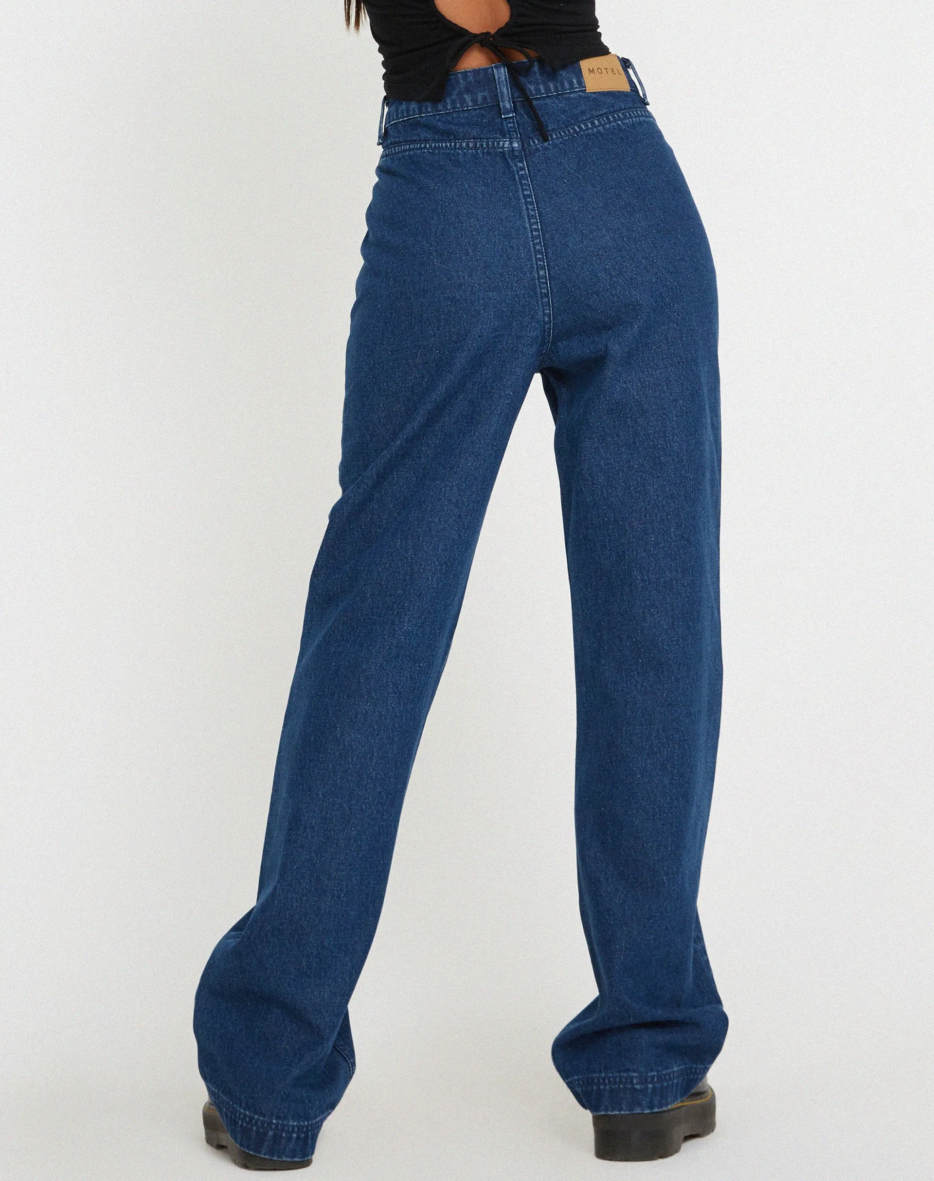 Retro Pocket Flare Jeans in 90's Indigo