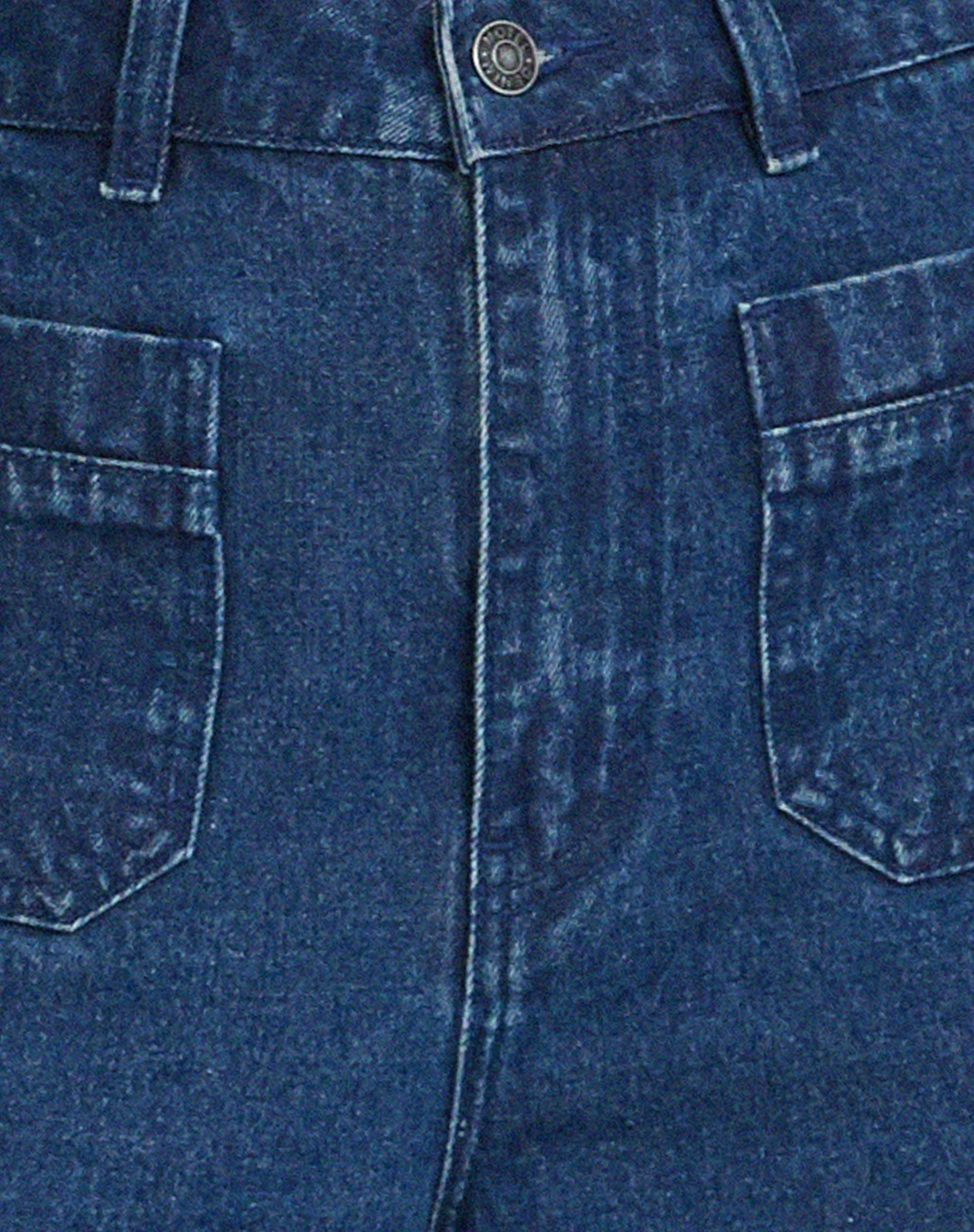 Retro Pocket Flare Jeans in 90's Indigo