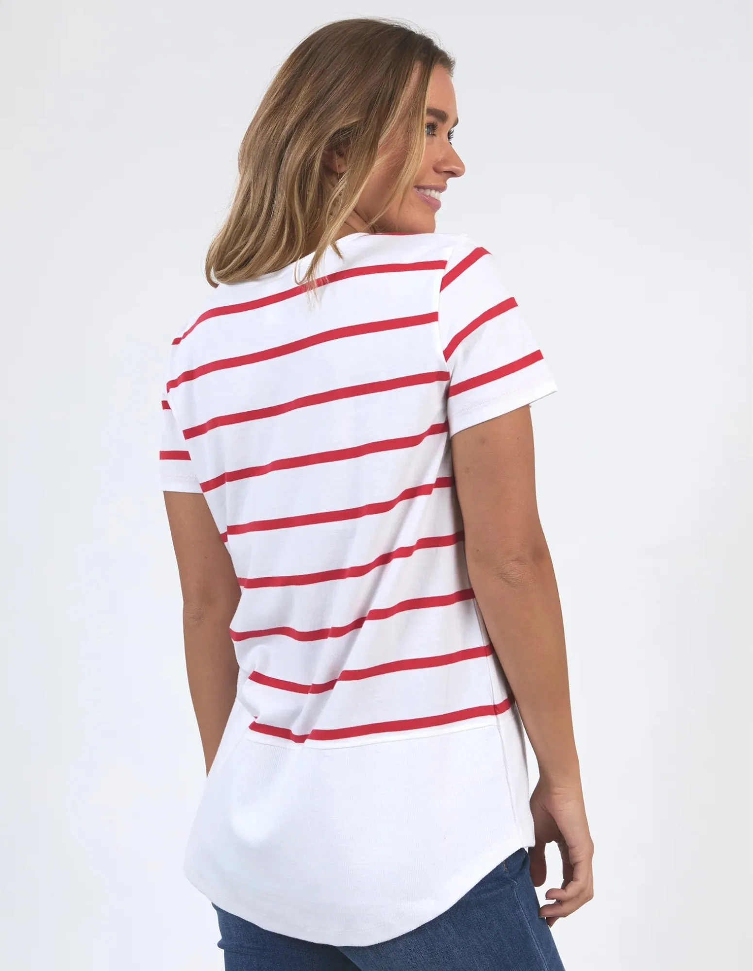 Rib Short Sleeve Tee - Stripe