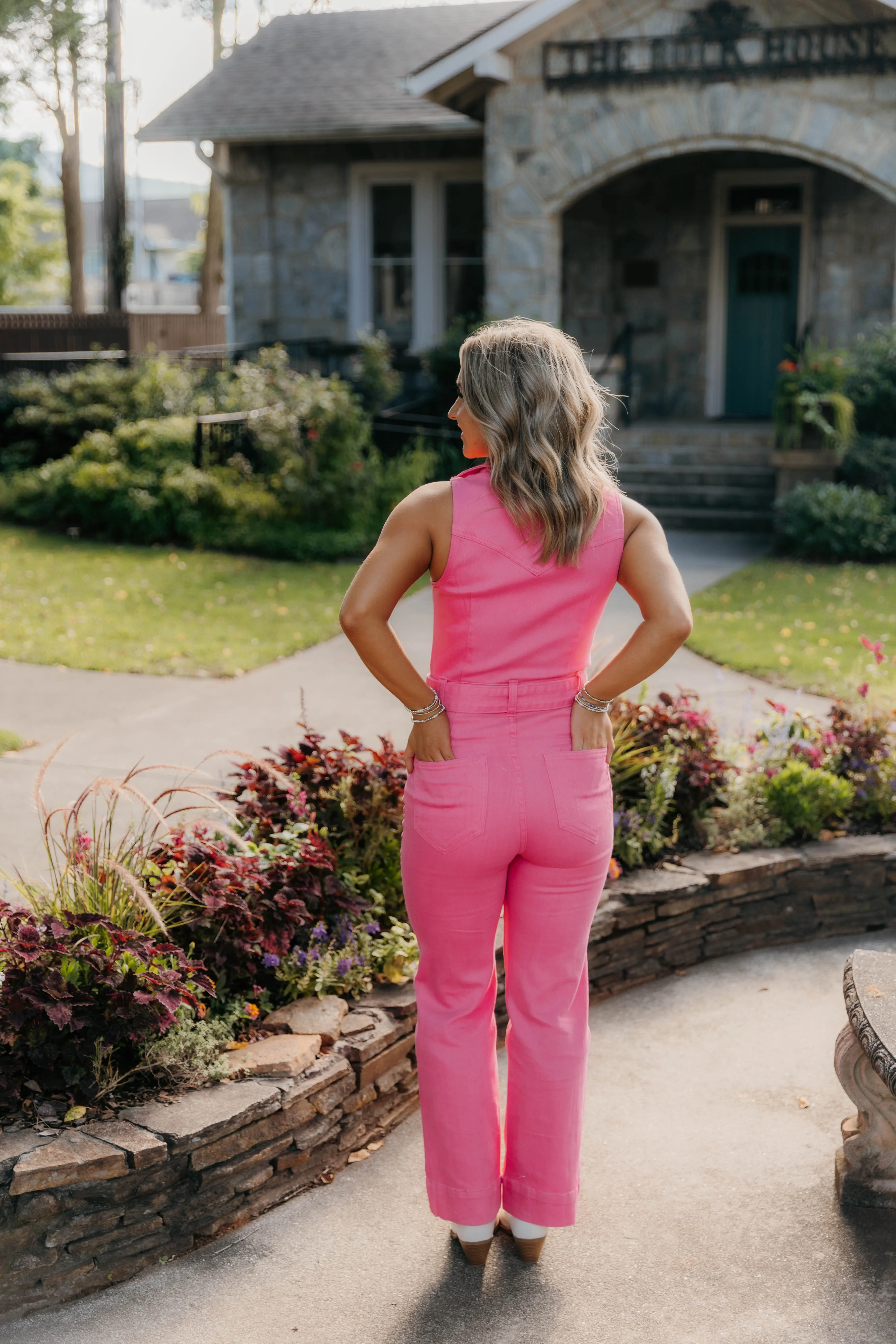 Show Me Your Mumu Jacksonville Cropped Jumpsuit - Hot Pink