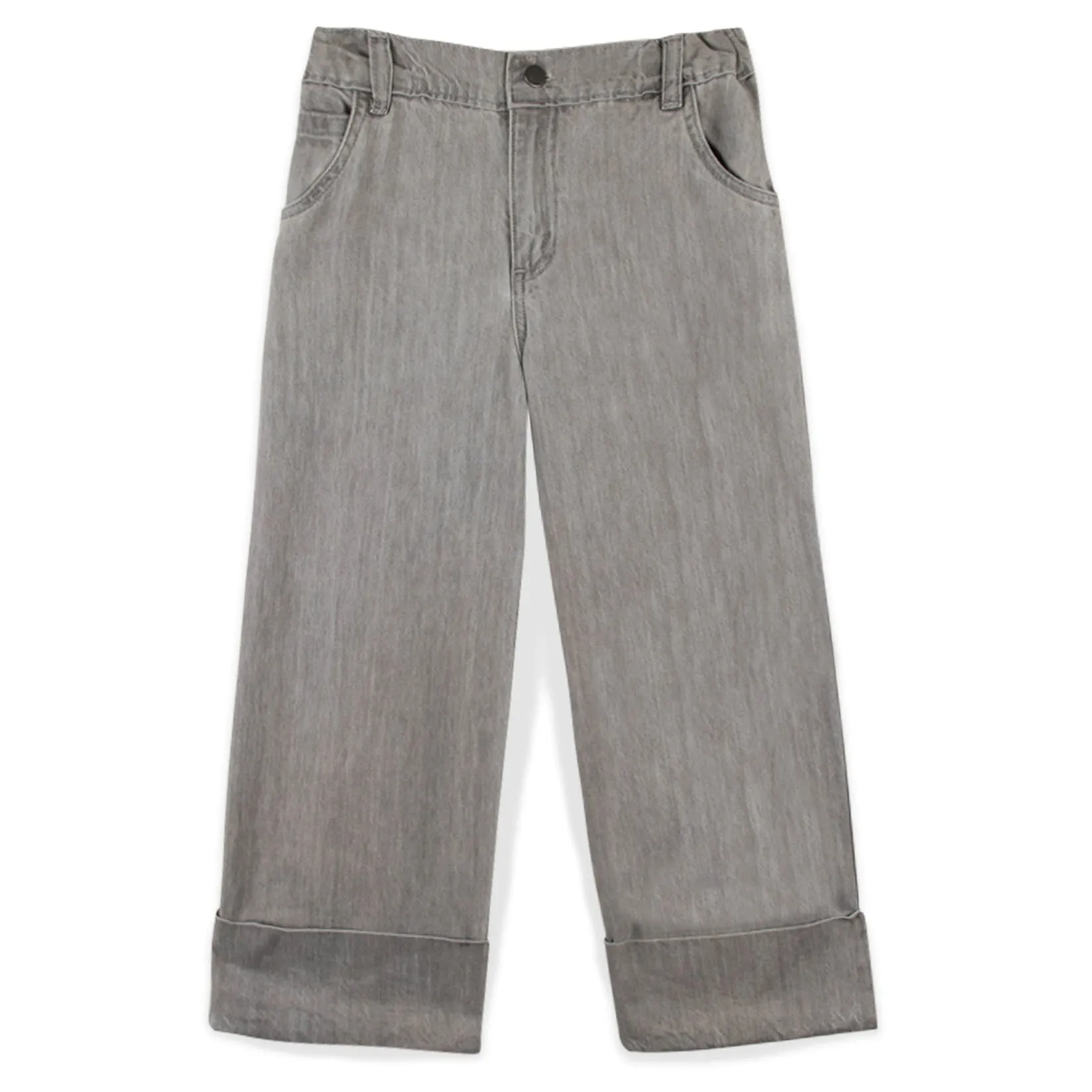 Soft Grey Embroidered Janot Pants