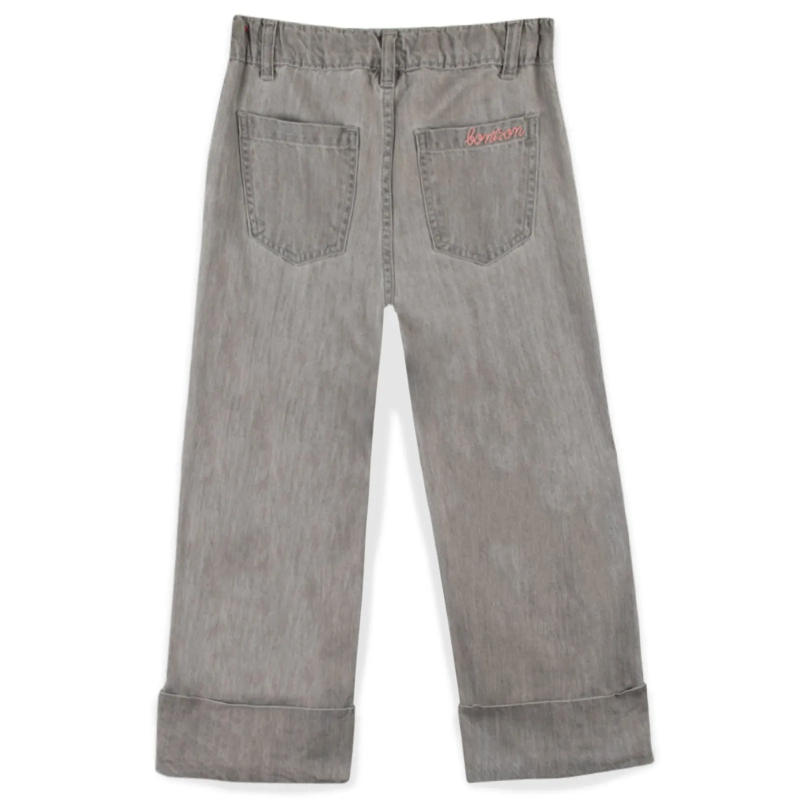 Soft Grey Embroidered Janot Pants