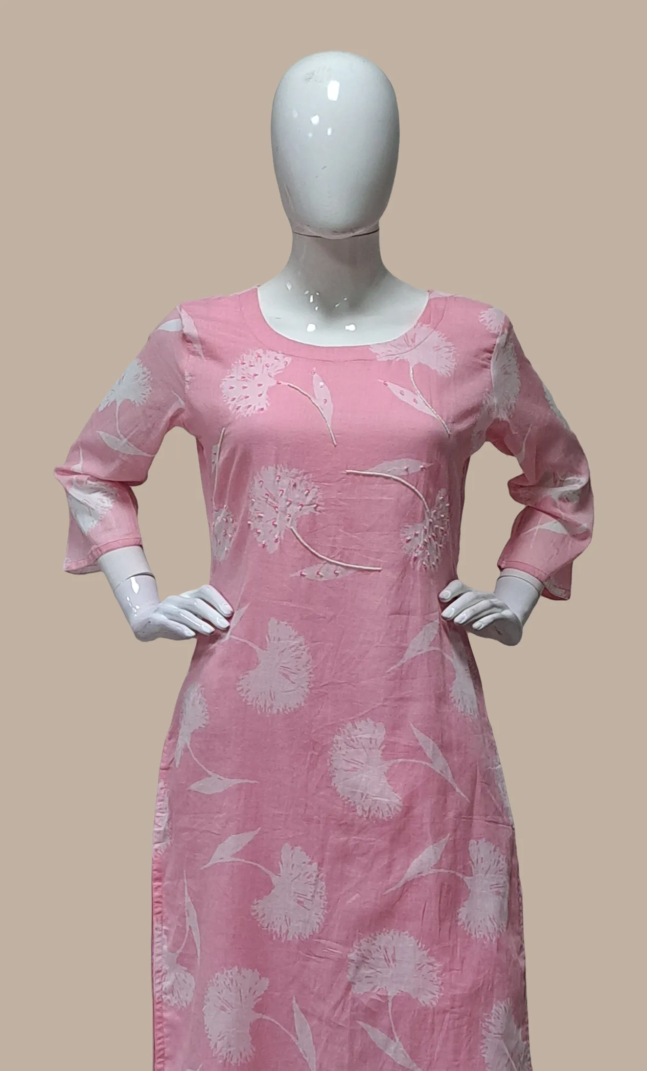 Soft Pink Printed Cotton Leisure Set