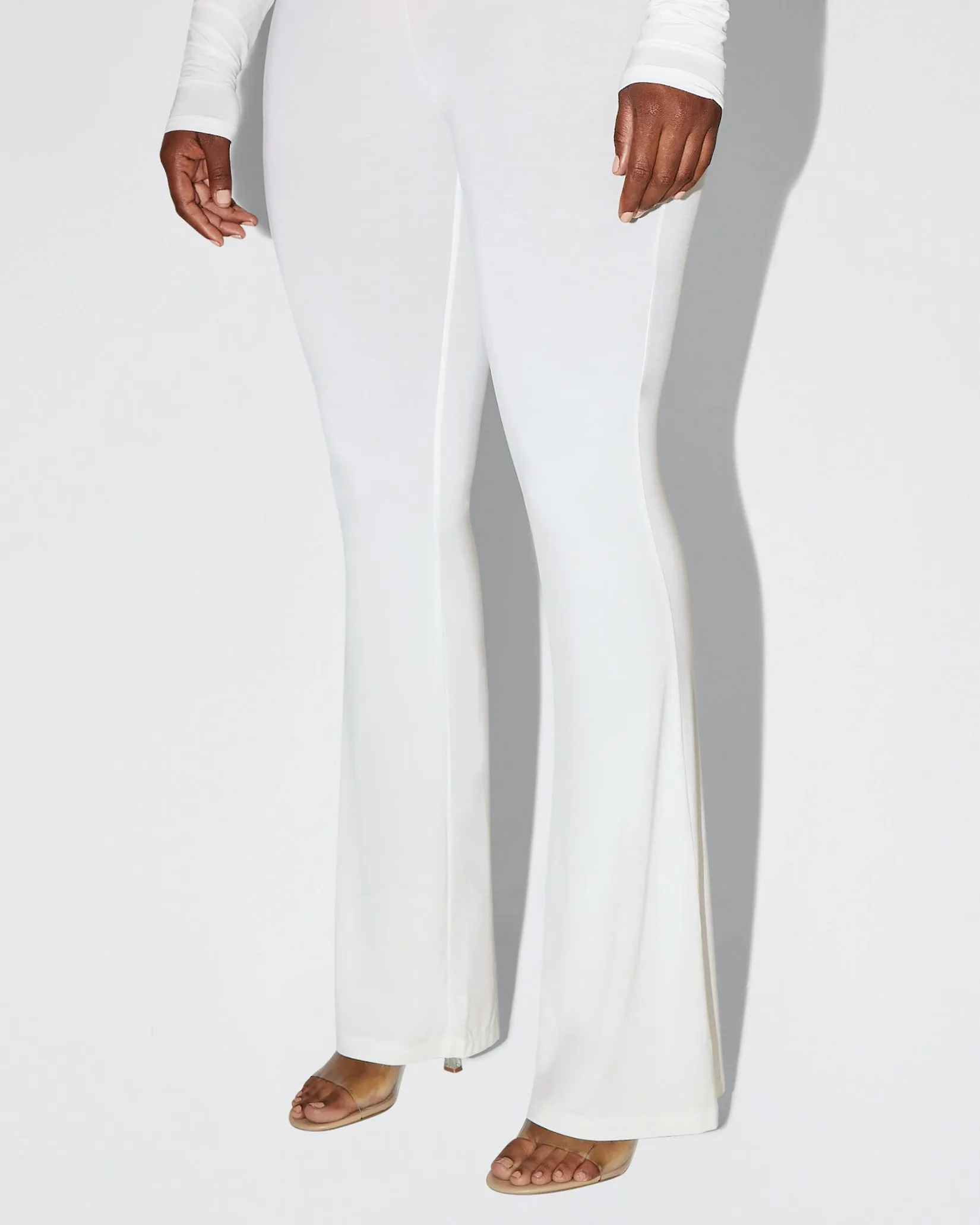 Soft Stretch Low Rise Pant | Pearl White