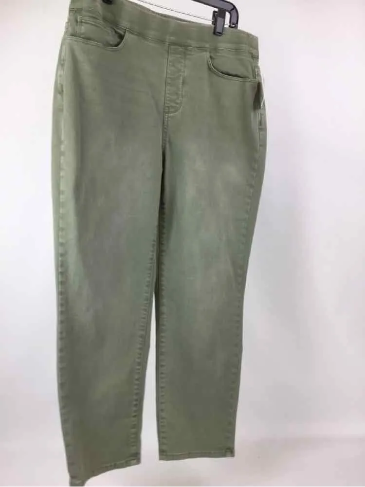 Soft Surroundings Women Size M Sage Stretch Pull On Pants