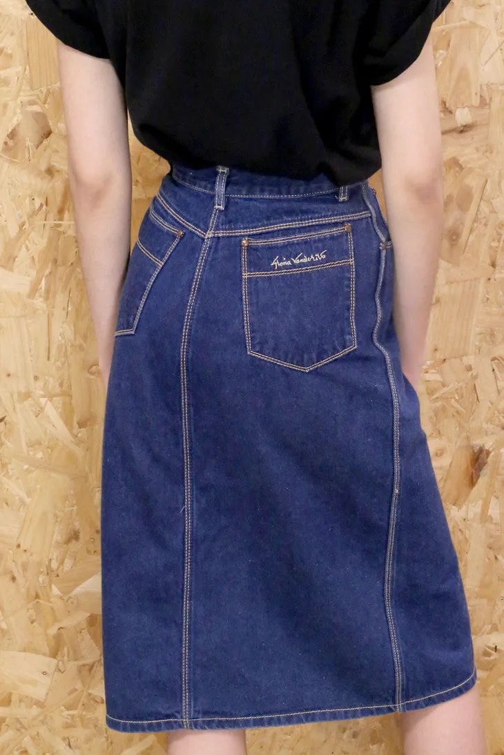 Split It Denim Midi Skirt