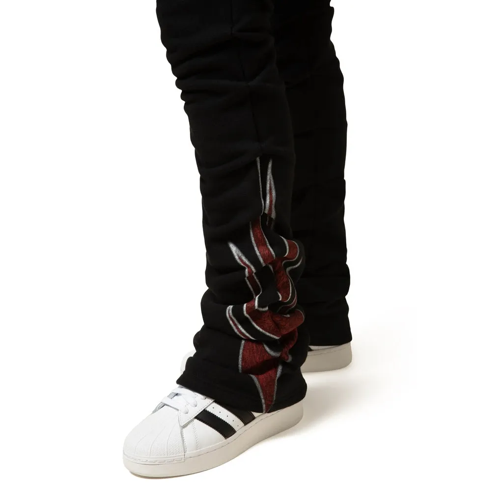 Stacked Racing High Rise Pants - Black