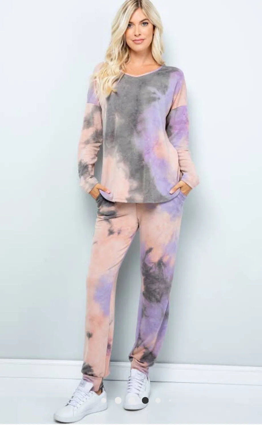 Sweet Lovely by Jen Tie Dye Jogger Lounge Pants