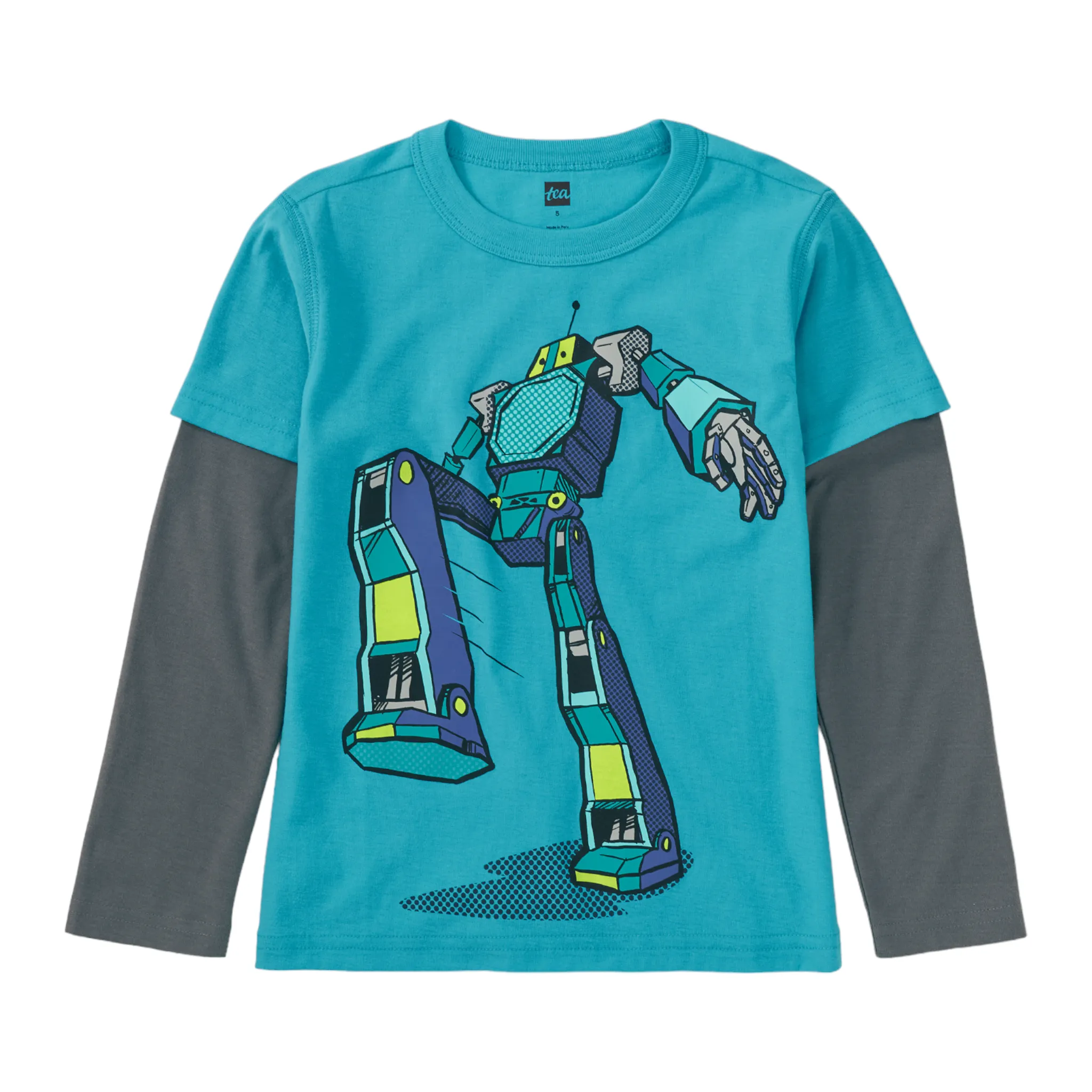 Tea Robot Layered Sleeve Tee