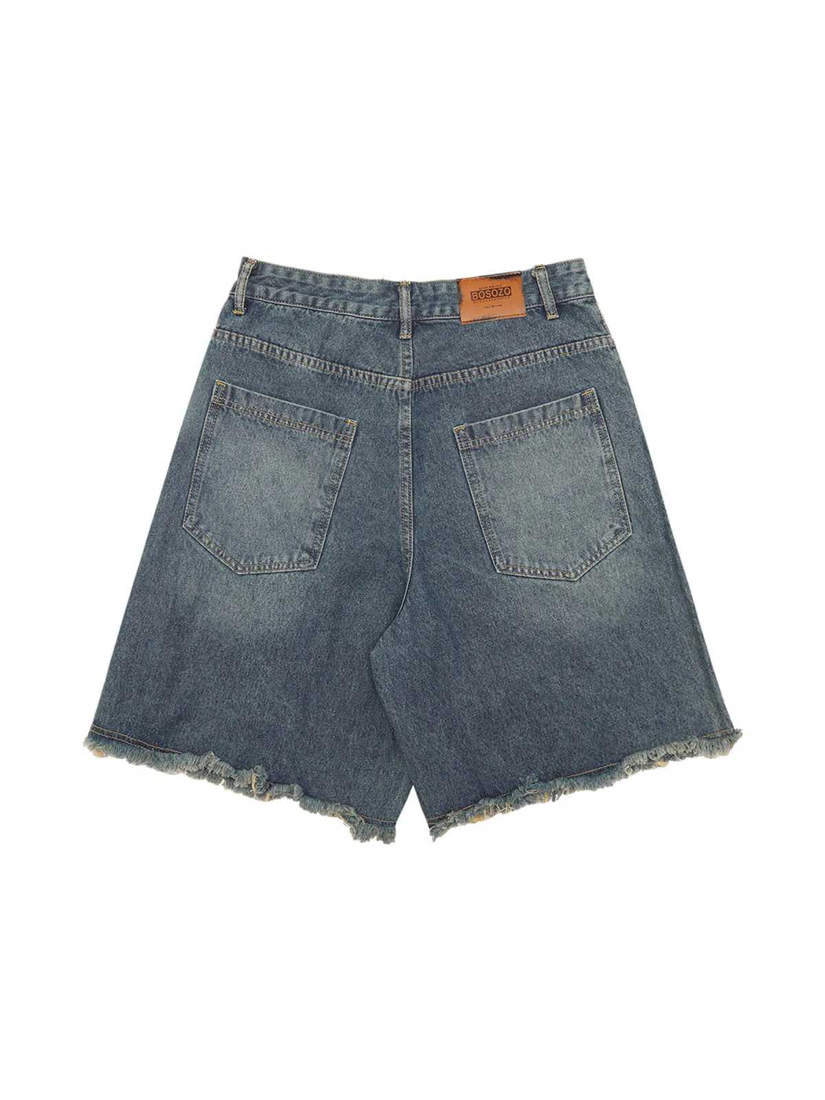 Thesupermade Retro Stitching Diamonds Embroidery Shorts